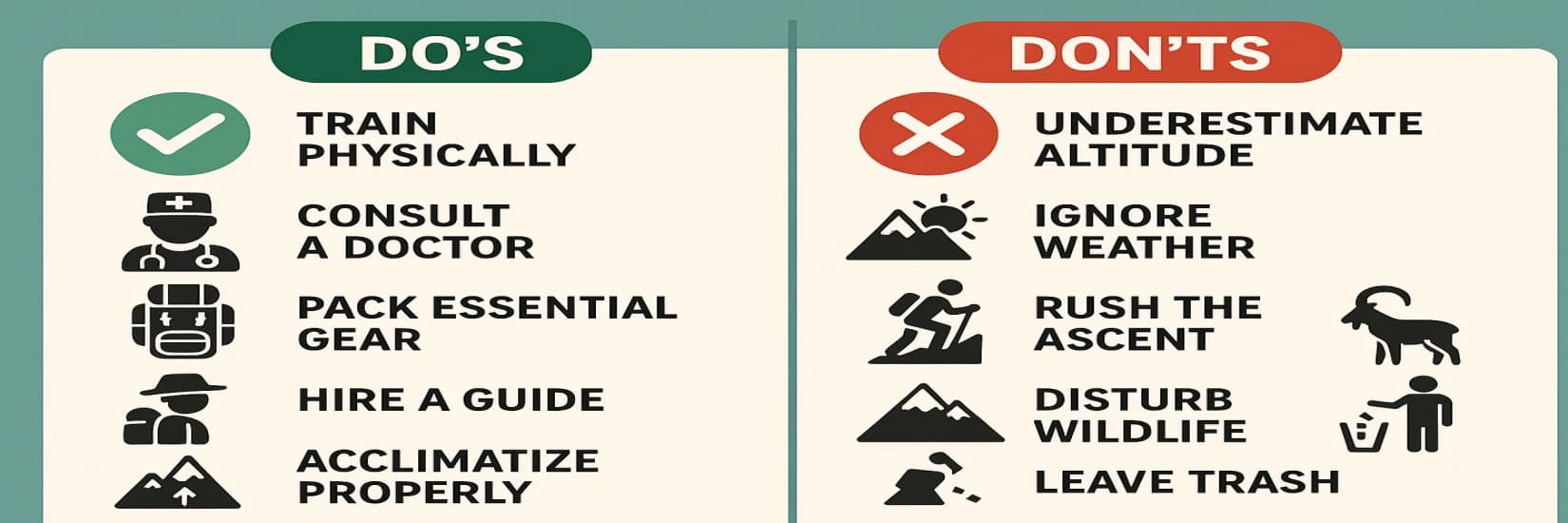 Do's and Don'ts Before Peak Climbing in Nepal